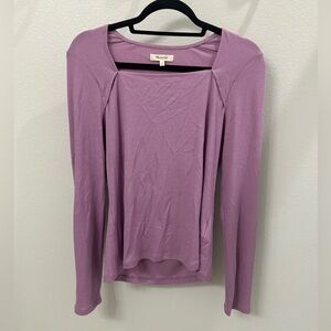 Madewell Lavender Long Sleeve Blouse
